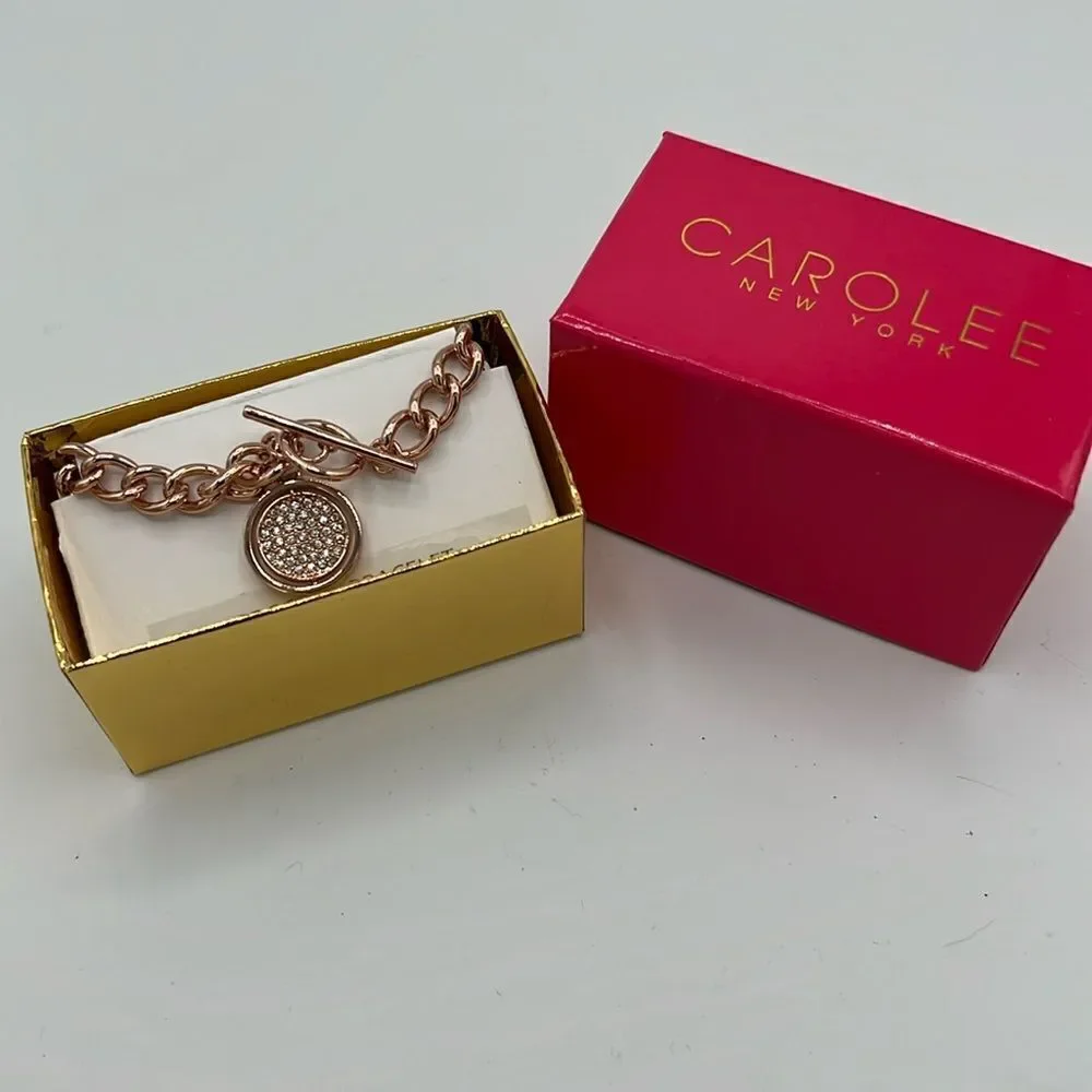 BRAND NEW CAROLEE‎ BE BOLD ROSE GOLD FLOATING BRACELET D2